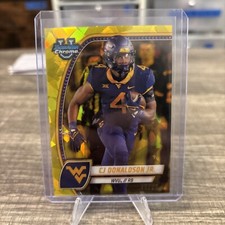 2024 Bowman University Chrome Yellow Refractor CJ Donaldson Jr. /75 WVU