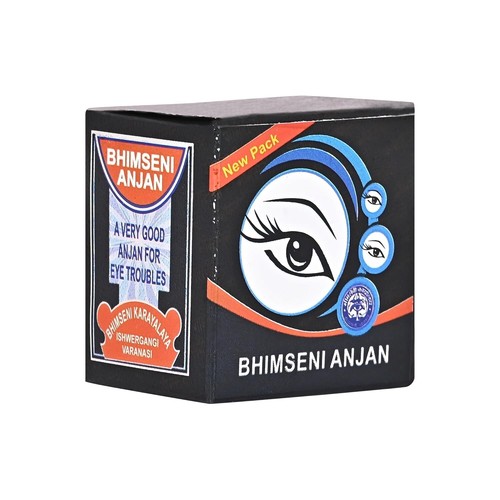 Bhimseni Karyalay Anjan (Ayurvedic Kajal) 350 mg - Pack of 12 Free Shipping US - Picture 2 of 6