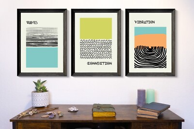 Bohemien Minimal Abstract Message Groß Kunst Druck, Wandkunst, Dekoration, A3+