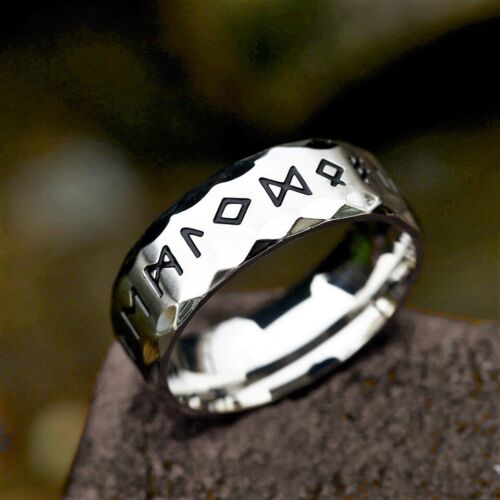 Ultimate Viking Rune Rings Stainless Steel Mens Celtic Norse Pagan Vintage Band - Picture 28 of 40