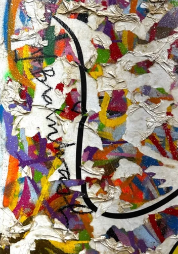 Rare Large Original Signed Mr. Brainwash 'Mickey & Minnie' Mixed Media on Canvas - Picture 2 of 4