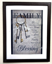 Family Having Somewhere To Go Is A Home Picture Brown 7"x9" Frame FREE SHIP
