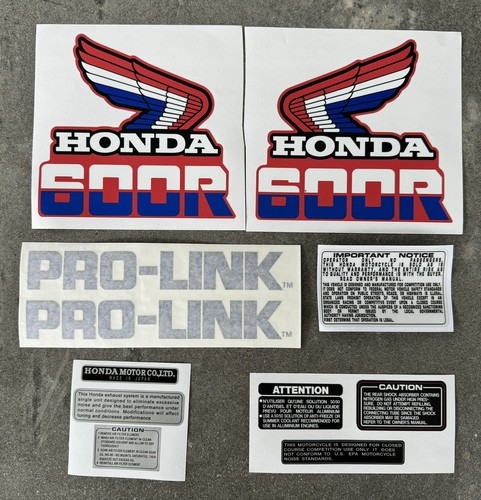 Honda XR600 1985 Full Decal Set / Sticker Kit / Including Backgrounds - Picture 2 of 12