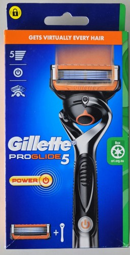 Gillette Power Proglide 5 Handle + Pack 1 Blades- You BRAND NEW
