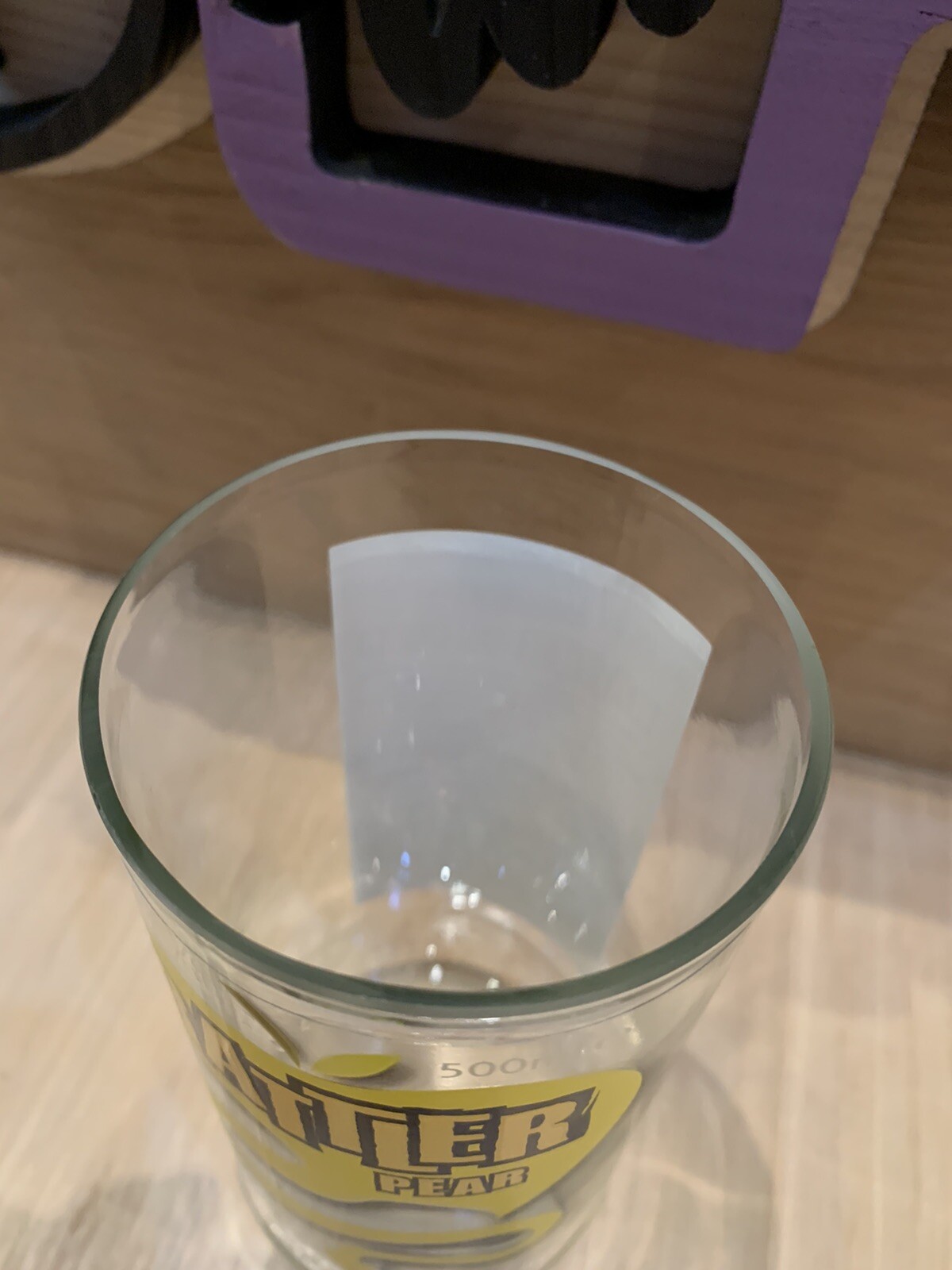 RECYCLED RATTLER PEAR CIDER DRINKING GLASS UNIQUE GIFT! 100 Eco