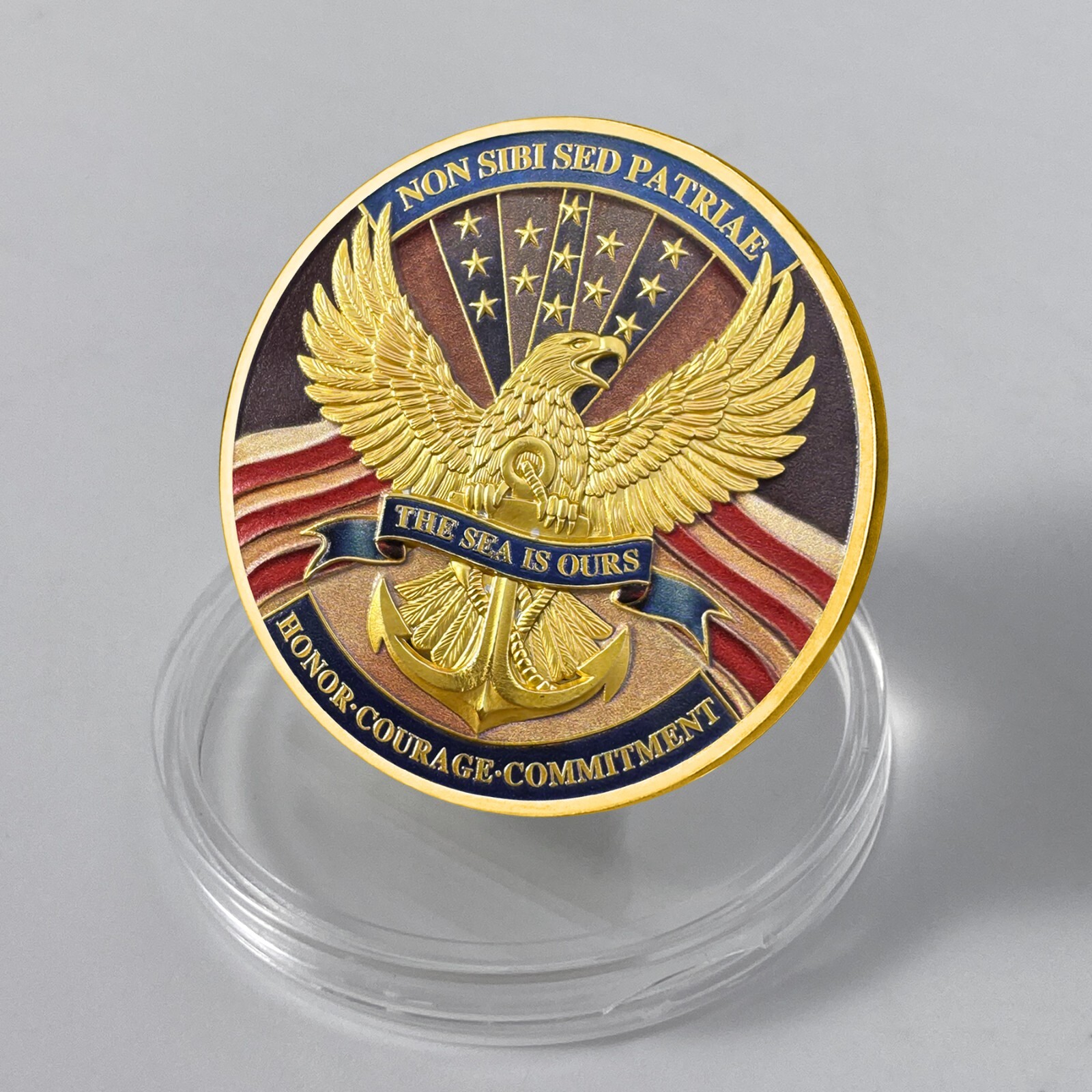United States Navy Challenge Coin - United States Navy Retired Service Coin-image