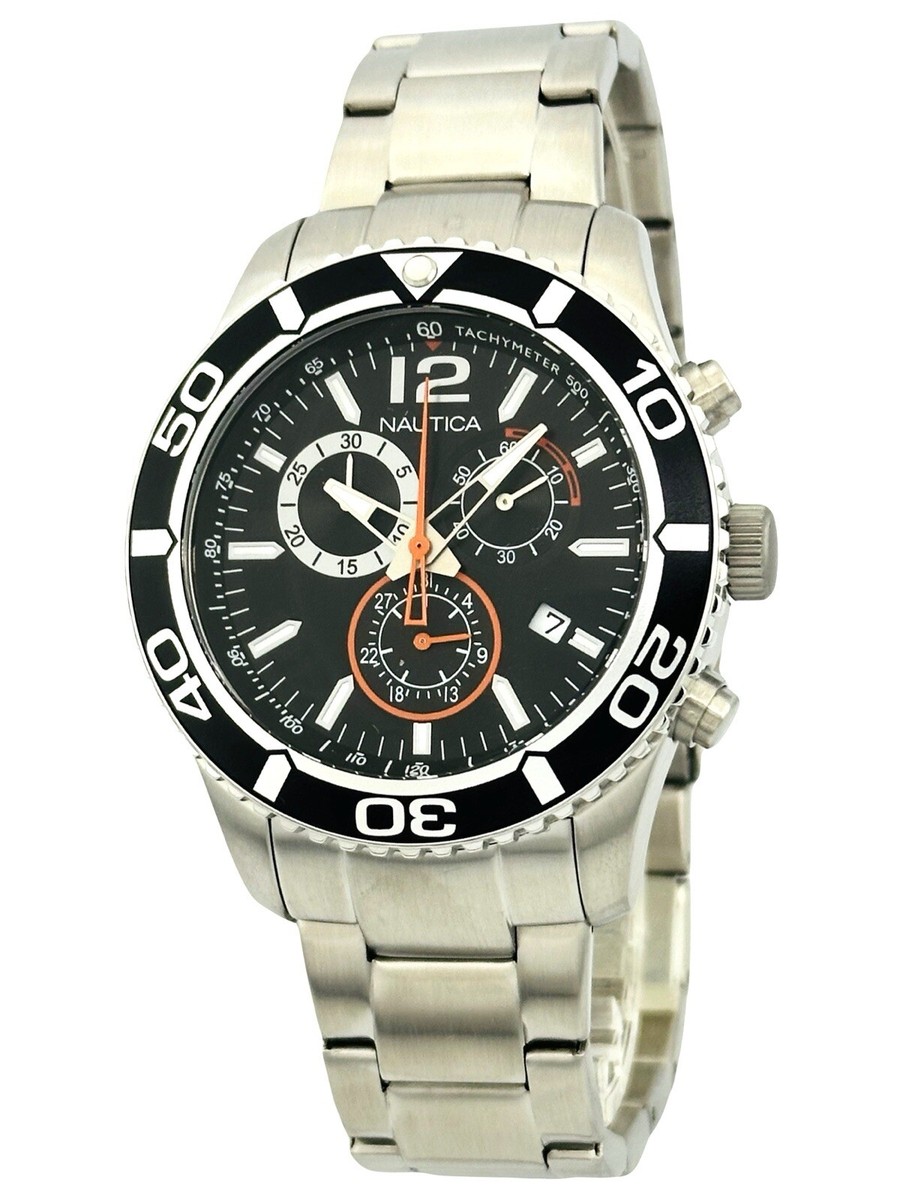 Nautica NST09 Chronograph A16666G Multifunction Stainless Steel