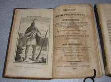 Antique Indian Wars Book Metacom King Philip Thomas Church's History Boston 1825