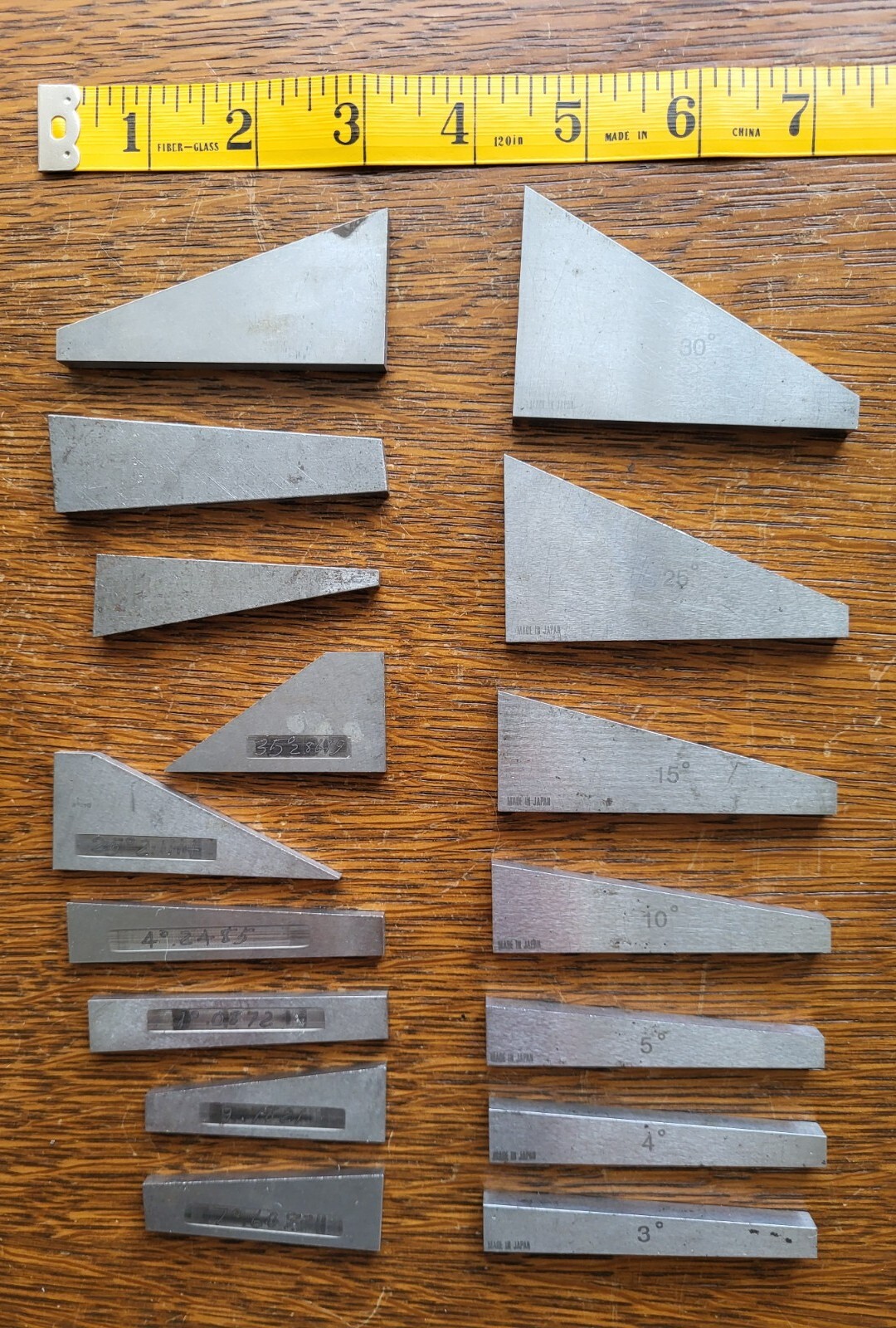 (16) Toolmaker's Angle Blocks Blades Gage Machinist Tools Lathe Mill