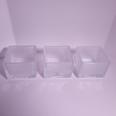 Partylite 3 Ice Cube Tealight Candle Holders P90369 Retired