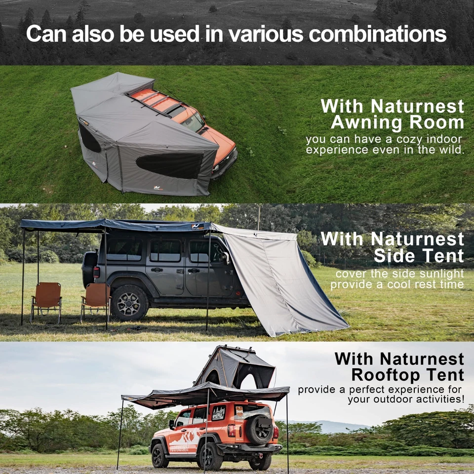 Toldo de coche Naturnest 270 Plus techo y toldo pared lateral para lado del pasajero Foto 4 de 4