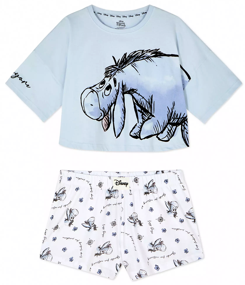 Ladies Pyjamas DISNEY EEYORE Women 22/24 Boxy T-Shirt Shorts Nightwear  Primark