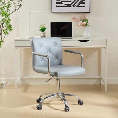 Adjustable Home Office Chair Armrest Computer Desk Chair Swivel Chair Brown,Gray