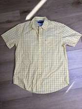 Tommy Hilfiger Size Medium Short Sleeve Button Down Plaid Shirt Preowned