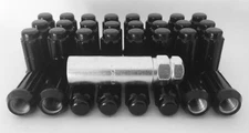 32pc GORILLA BLACK Spline LUG NUT Kit 14x2.0 for 1999-2002 F250 Aftermarket Rims