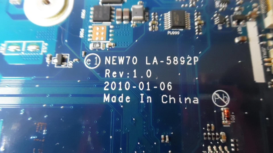 For Gateway NV59C63u 15.6" - i3-370M 2.4GHz Motherboard - LA-5892P - Parts - Image 4 of 4