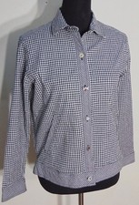 Oleg Cassini Vintage Women's Black/White Gingham Motorcycle Jacket 1980's Size S