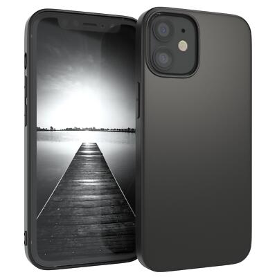 Für Apple iPhone 12 Mini Schutzhülle TPU Backcover Tasche Slim Etui Matt Schwarz