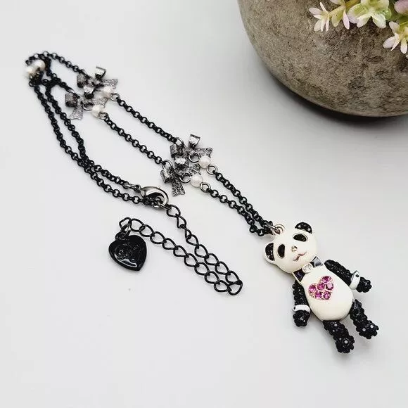 Betsey johnson panda necklace store