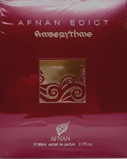 AFNAN EDICT AMBERYTHME EXTRAIT DE PARFUM SPRAY UNISEX 2.7 Oz / 80 ml BRAND NEW!
