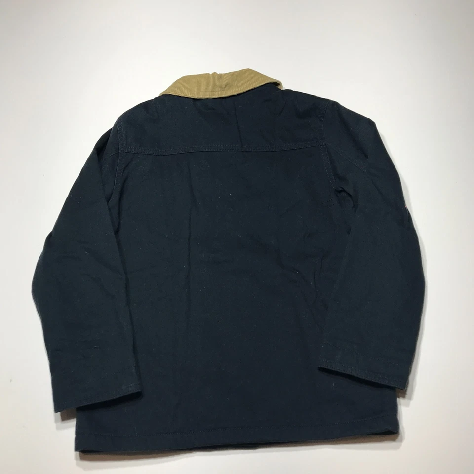 Gymboree Shirt Jacket Boys Youth Sz M (7-8) Button Navy Blue w/ Corduroy Collar - Image 2 of 4
