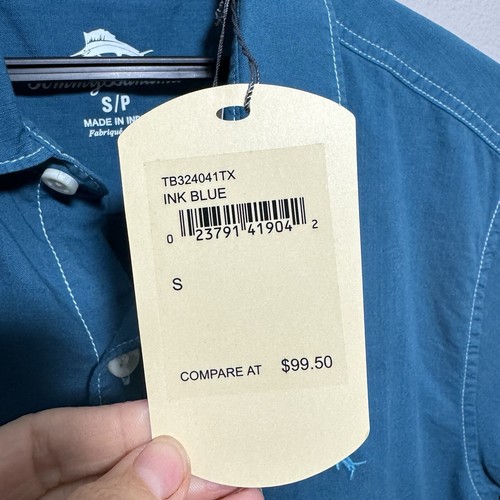 Tommy Bahama SS Button Up Cotton Shirt Mens Sz S NWT $99.50 - Picture 4 of 5