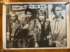 Sex Pistols / ANARCHY IN THE U.K. 1980s Vintage SPLASH Original Poster 25x35in