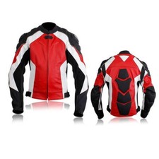 Handmade Leather Jacket Two Tone Motorbike/Motorcycle Biker Racer Balzer Men
