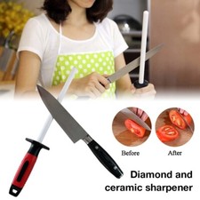 10 Inch Ceramic Rod Knife Honing Ceramic Diamond Sharpening Rod for Home Kitchen