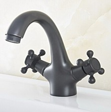 Black oil Antique Brass Single Hole Bathroom Sink Faucet Mixer Tap 2sf824