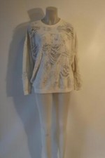 Womens IRO Jeans "Dayna" White Distressed Sweater XS 