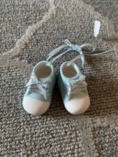 Baby Boy Blue Shoes Ornament, DIY Personalizable, 2 1/2" W, Set of 2 Shoes New