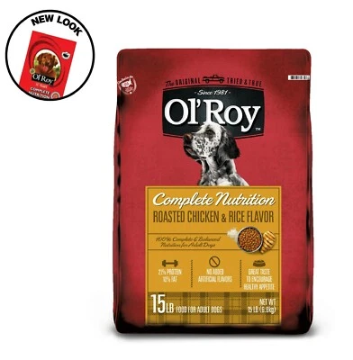 Ol' Roy Complete Nutrition Roasted Chicken & Rice Flavor Dry Dog Food, 15 lbs