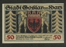 GERMANY NOTGELD 50 PFENNIG STADT-GOSLAR 1920 UNC