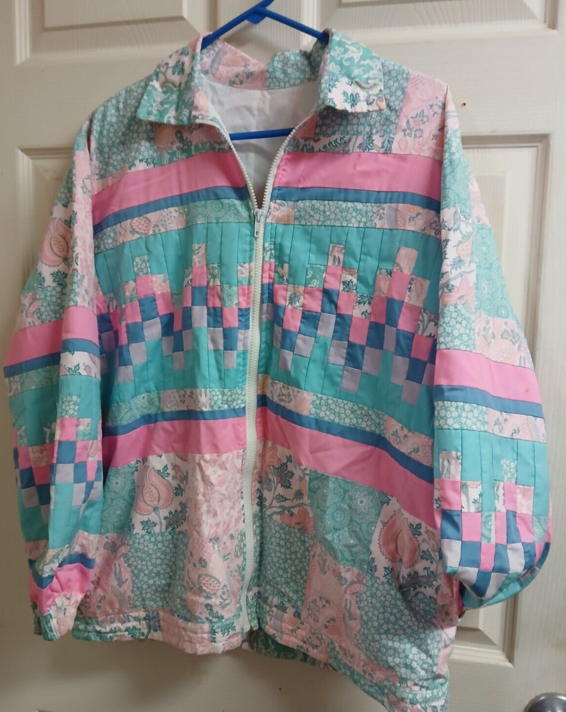 Custom Made Patchwork Women's Zip Up Jacket Lined… - image 1