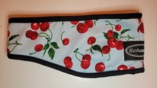 NWT Schampa Fleece-Lined Headband Poly/Cotton/Lycra Cherries FLHBD002-59