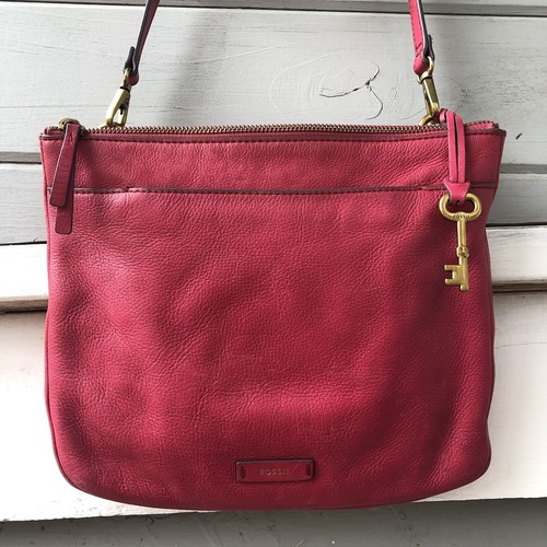 bright pink leather crossbody Gem