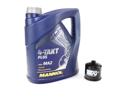 Aceite de Motor Kit 10W40 4Liter Incl. Filtro KN204 para Honda Kawasaki Suzuki - Imagen 1 de 4