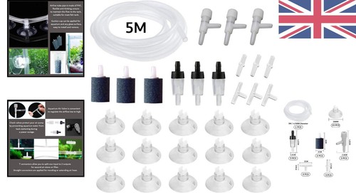 Comprehensive 31-Pc Fish Tank Air Pump Kit - Tubing, Stones, Valves & More - Picture 2 of 10