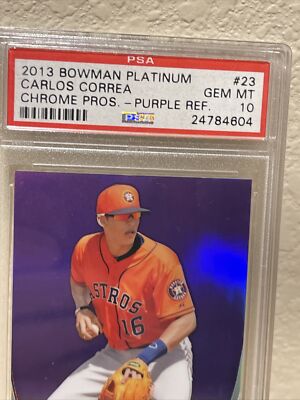 2013 Bowman Platinum #23 Carlos Correa PSA 10 Chrome Prospects