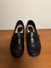 Earth Shoes Womens 8.5 B Casual Loafers Heels SHF14 Black Leather Slip On — photo 2