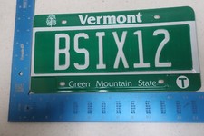 Vermont License Plate Tag VT Vanity Vitamin Health Supplement B6 B12 BSIX12