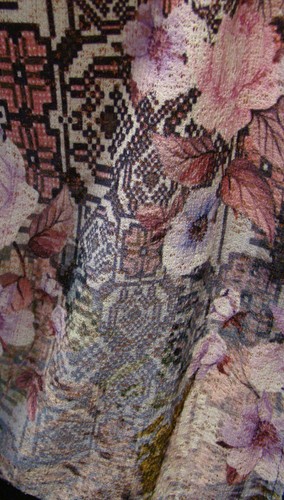 "Gabriella Frattini" Black & multicoloured top - floral & geometric - Size 14 - Picture 6 of 9