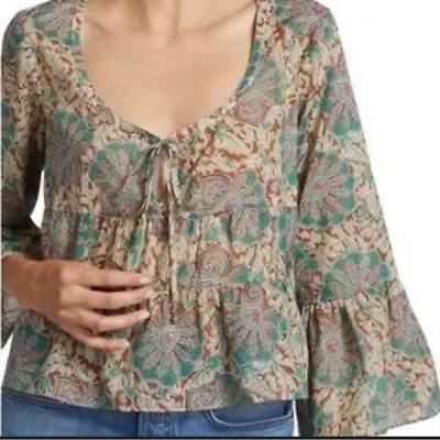 Veronica Beard Azel Paisley Blouse Size 4