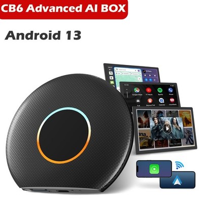 CB6 Advanced AI Box Wireless CarPlay Adapter 4+64G GEN AI Assistant GPS Tracking
