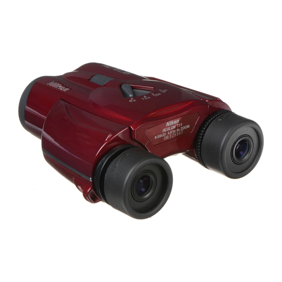 Бинокль с зумом Nikon 8-24x25 Aculon T11 (красный, отремонтированный) - Изображение 3 из 4