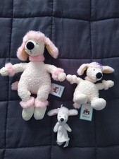 Vintage Jellycat Bundle Riff Ruff Poodle Dog Finger Puppet Rare Retired qty 3
