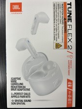 JBL Tune Flex 2 True Wireless Bluetooth Noise Cancelling Earbuds White NEW     