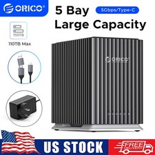 ORICO 2/5Bay Type C Storage Enclosure 3.5" HDD for Mac and PC DAS Solution 110TB