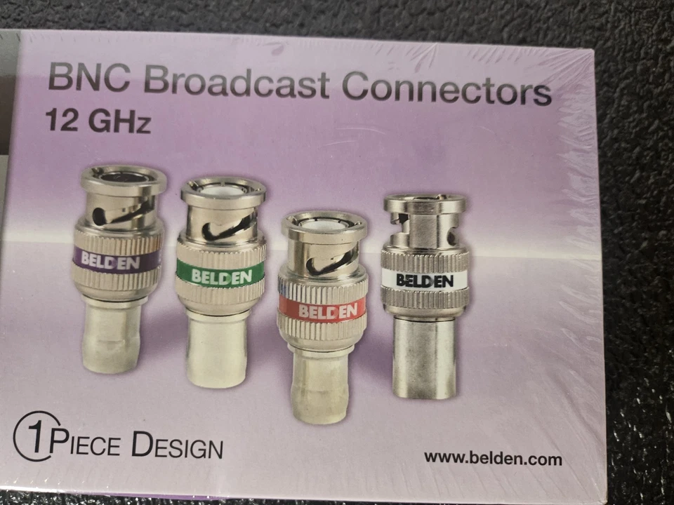 Belden 50pack BNC (1-Piece Design) Ultra HD Broadcast Connectors - 12GHz - NEW - Image 3 of 4